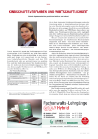 Dokument Kindschaftsverfahren und Wirtschaftlichkeit