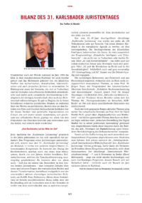Dokument Bilanz des 31. Karlsbader Juristentages
