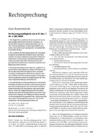 Dokument Verfassungsmäßigkeit von § 37 Abs. 1 Nr. 5 LBG NRW