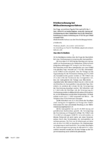 Dokument Fristberechnung bei Mitbestimmungsverfahren