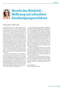 Dokument Novelle des BImSchG – Hoffnung auf schnellere Genehmigungsverfahren