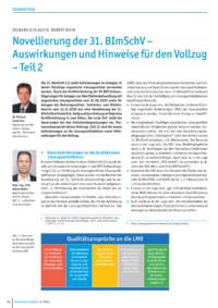 Dokument Novellierung der 31. BImSchV – Auswirkungen und Hinweise für den Vollzug – Teil 2