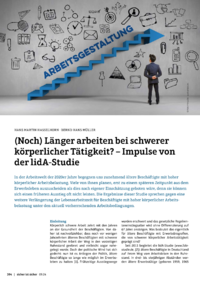 Dokument (Noch) Länger arbeiten bei schwerer körperlicher Tätigkeit? – Impulse von der lidA-Studie
