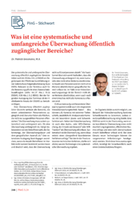 Dokument Was ist eine systematische und umfangreiche Überwachung öffentlich zugänglicher Bereiche?