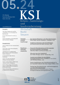 Dokument Krisen-, Sanierungs- und Insolvenzberatung Ausgabe 05 2024