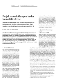 Dokument Projektentwicklungen in der Immobilienkrise
