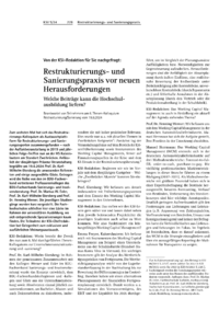 Dokument Restrukturierungs- und Sanierungspraxis vor neuen Herausforderungen