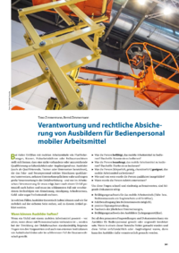 Dokument Verantwortung und rechtliche Absicherung von Ausbildern für Bedienpersonal mobiler Arbeitsmittel
