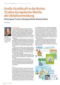 Dokument Gro&szlig;e Strahlkraft in die Breite: 15 Jahre Europ&auml;ische Woche der Abfallvermeidung