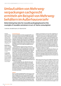 Dokument Umlaufzahlen von Mehrwegverpackungen sachgerecht ermitteln am Beispiel von Mehrwegbehältern im Außerhausverzehr