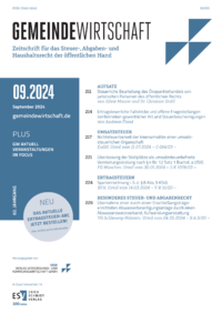Dokument Zeitschrift Gemeindewirtschaft (GW) Ausgabe 09 2024