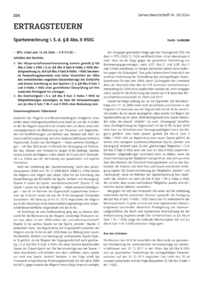 Dokument Spartenrechnung i.S.d. § 8 Abs. 9 KStG