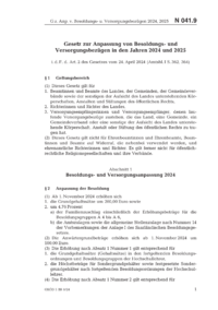 Dokument Gesetz zur Anpassung von Besoldungs- und Versorgungsbezügen in den Jahren 2024 und 2025