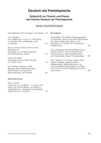 Dokument Inhaltsverzeichnis