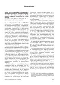 Dokument Stefan Rahn: Universitäre Prüfungsgespräche mit deutschen und internationalen Studierenden. Eine diskursanalytische Studie aus der Perspektive von Deutsch als Fremdsprache