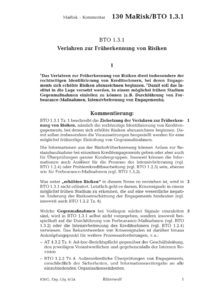 Dokument BTO 1.3.1 Verfahren zur Früherkennung von Risiken