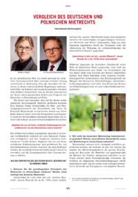 Dokument Vergleich des deutschen und polnischen Mietrechts
