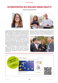 Dokument Autorentreffen des Berliner Anwaltsblatts