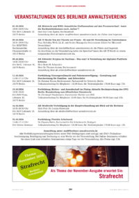 Dokument Veranstaltungen des Berliner Anwaltsvereins