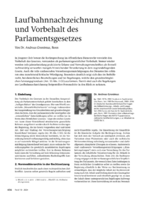 Dokument Laufbahnnachzeichnung und Vorbehalt des Parlamentsgesetzes
