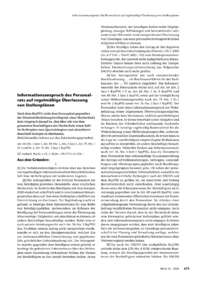 Dokument Informationsanspruch des Personalrats auf regelmäßige Überlassung von Stellenplänen