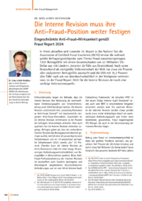 Dokument Die Interne Revision muss ihre Anti-Fraud-Position weiter festigen 