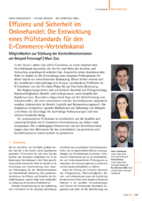 Dokument Effizienz und Sicherheit im Onlinehandel: Die Entwicklung eines Prüfstandards für den E-Commerce-Vertriebskanal 
