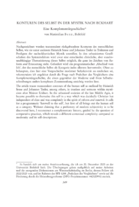 Dokument Konturen des Selbst in der Mystik nach Eckhart