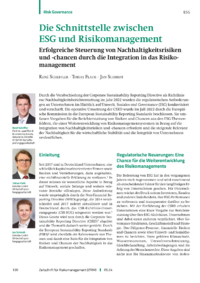 Dokument Die Schnittstelle zwischen ESG und Risikomanagement