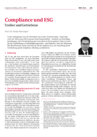 Dokument Compliance und ESG