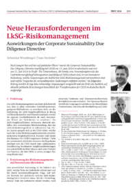 Dokument Neue Herausforderungen im LkSG-Risikomanagement