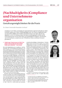 Dokument (Nachhaltigkeits-)Compliance und Unternehmensorganisation