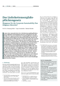 Dokument Das Lieferkettensorgfaltspflichtengesetz