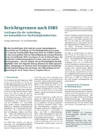 Dokument Berichtsgrenzen nach ESRS