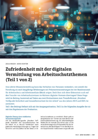 Dokument Zufriedenheit mit der digitalen Vermittlung von Arbeitsschutzthemen (Teil 1 von 2)