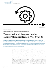 Dokument Teamarbeit und Kooperation in „agilen“ Organisationen (Teil 2 von 2)