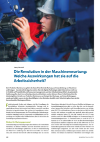 Dokument Die Revolution in der Maschinenwartung: Welche Auswirkungen hat sie auf die Arbeitssicherheit?