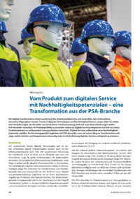 Dokument Vom Produkt zum digitalen Service mit Nachhaltigkeitspotenzialen – eine Transformation aus der PSA-Branche
