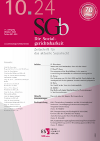 Dokument Die Sozialgerichtsbarkeit Ausgabe 10 2024