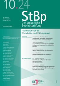 Dokument Die steuerliche Betriebsprüfung Ausgabe 10 2024