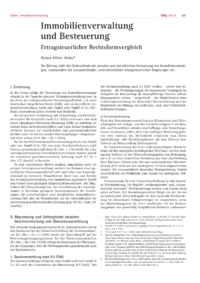 Dokument Immobilienverwaltung und Besteuerung
