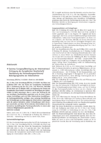 Dokument Societas Europaea/Beteiligung der Arbeitnehmer/Eintragung der Europäischen Gesellschaft/Nachholung des Verhandlungsverfahrens/Beteiligungsrechte der Arbeitnehmer