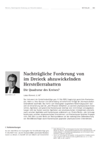 Dokument Nachträgliche Forderung von im Dreieck abzuwickelnden Herstellerrabatten