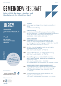 Dokument Zeitschrift Gemeindewirtschaft (GW) Ausgabe 10 2024