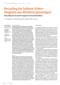 Dokument Recycling der Seltene-Erden-Magnete aus Windenergieanlagen