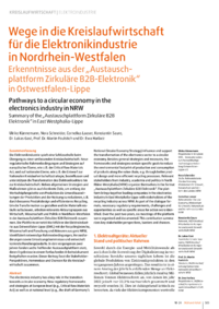 Dokument Wege in die Kreislaufwirtschaft für die Elektronikindustrie in Nordrhein-Westfalen