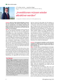 Dokument „Investitionen müssen wieder attraktiver werden“