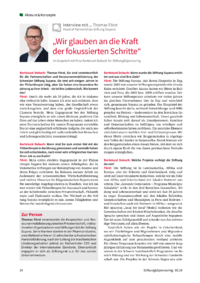 Dokument „Wir glauben an die Kraft der fokussierten Schritte“
