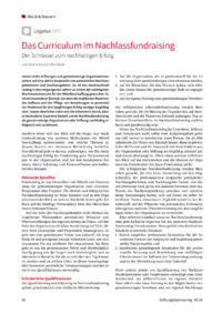 Dokument Das Curriculum im Nachlassfundraising