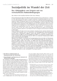 Dokument Sozialpolitik im Wandel der Zeit